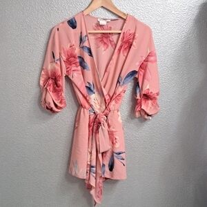 Miley & Molly Pink Floral Romper   Size S
